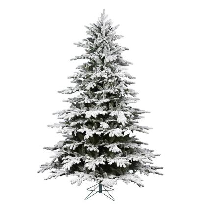 Vickerman K185385 10 ft. x 74 in. Flocked Kamas Fraser Christmas Tree with 7463 Tip Count 
