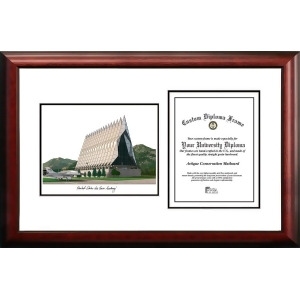 Campus Images Co994v-8511 11 x 8.5 in. United States Air Force Academy Scholar Diploma Satin Mahogany Frame - All