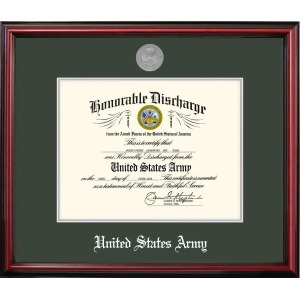 Campus Images Ardpt002 8.5 x 11 in. Patriot Frames Army Discharge Petite Cherry Frame with Silver Medallion - All