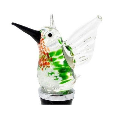 LS Arts BS-538 Ruby Throated Hummingbird Bottle Stopper 