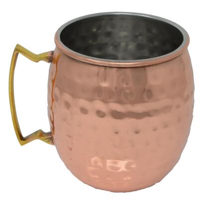 Zees Creations AC6015 16 oz Copper Clad Moscow Mule Mug - Hammered 