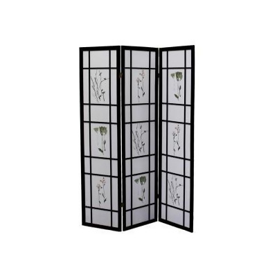 Ore Furniture R5441 3 Panel Shoji Screen - Black 