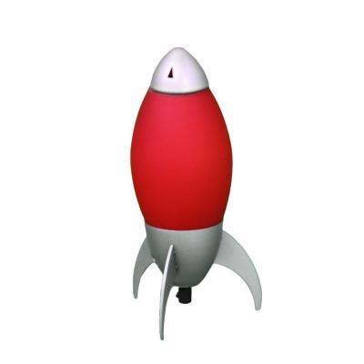 ORE International KT-162 RD 10.5 in. Kids Red Rocket Table Lamp