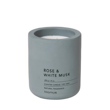 Blomus 65897 Fragra Candle Large Flintstone with Rose & White Musk Scent 