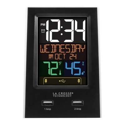 Lacrosse C86224 Alarm Clock with 2 USB Charging Ports 