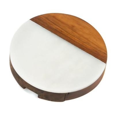 Picnic Plus PSM-559WH Winslow Marble Cheese Tray - White 