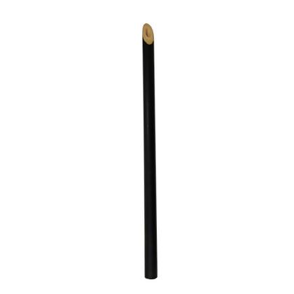 Packnwood 210BSTRAW19B 7.75 in. Straw Durable & Reusable Bamboo, Black 