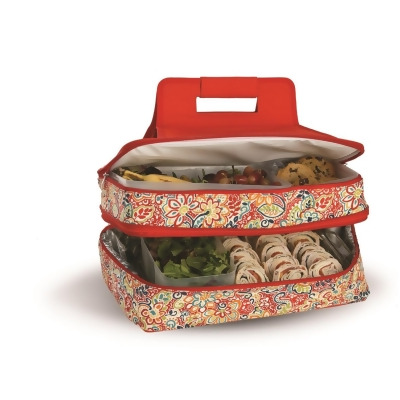Picnic Plus PSM-721SB Entertainer Hot & Cold Food Carrier - Sunlight Bloom 