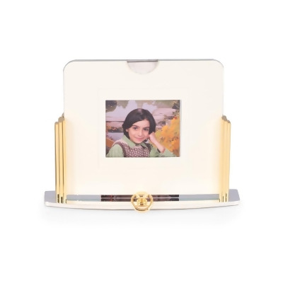 Bey-Berk International D959 Two Tone Gold & Silver Plated Picture Frame with Openings 