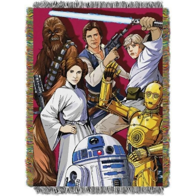 Northwest 1DSW051000027RET Star Wars Classic Small Rebel Forces Entertainment Woven Tapestry Throw Blanket 