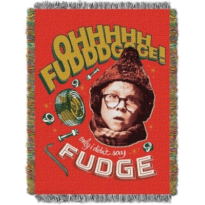 Northwest NOR-1WBS051000012RET 48 x 60 in. A Christmas Story Oh Fudge Triple Woven Jacquard Throw 
