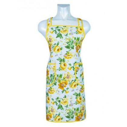 Mr. MJs Trading AG-37554-Y Floral Kitchen Apron, Yellow Print 