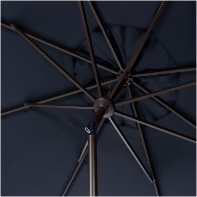 Safavieh PAT8106A 11 ft. Elegant Valance Umbrella, Navy & White 