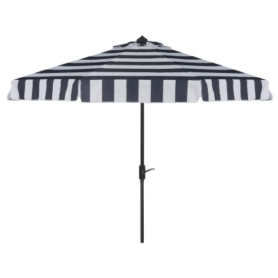Safavieh PAT8203B 9 ft. Elsa Fashion Double Top Umbrella, Navy & White 