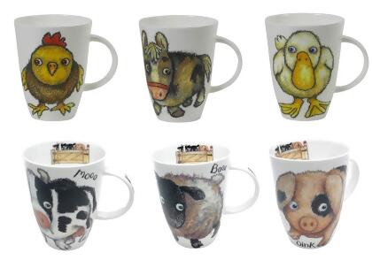 Roy Kirkham ER2338 90 mm Please Shut the Gate Louise Mugs - Set of 6 