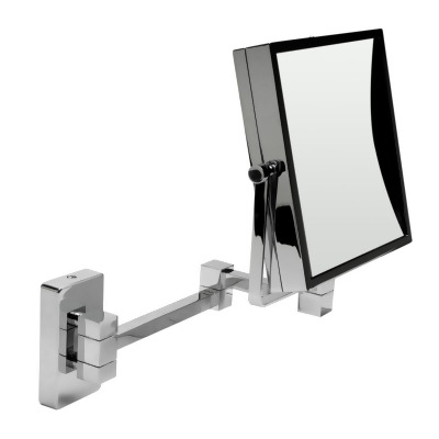 Alfi Brand ABM8WS-PC 8 in. Square Wall Mounted 5x Magnify Cosmetic Mirror - Polished Chrome 