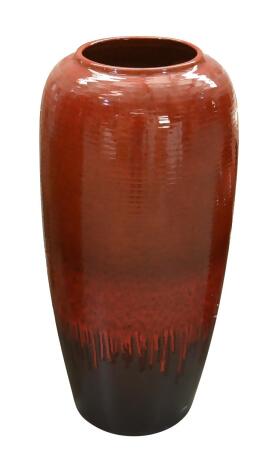 AFD Home 12005609 Adobe Medium Ceramic Vase - Red 