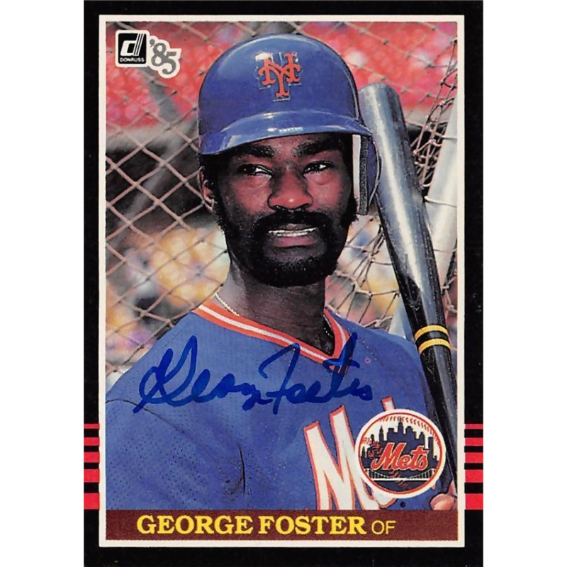 Autographed Signed Baseball Card George Foster Mets