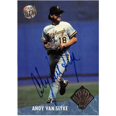 Andy Van Slyke autographed baseball card (Pittsburgh Pirates
