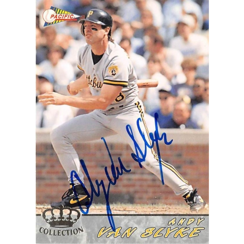 Andy Van Slyke autographed baseball card (Pittsburgh Pirates