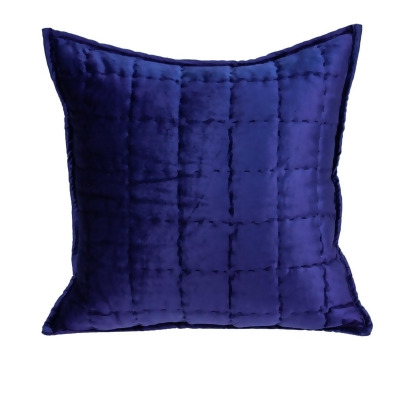 HomeRoots 334092 20 x 7 x 20 in. Transitional Royal Blue Quilted Pillow Cover with Poly Insert 
