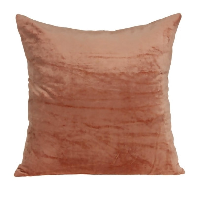 HomeRoots 334002 18 x 7 x 18 in. Transitional Orange Solid Pillow Cover with Poly Insert 