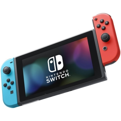 Nintendo HADSKABAA Switch with Neon Blue & Red Controllers 