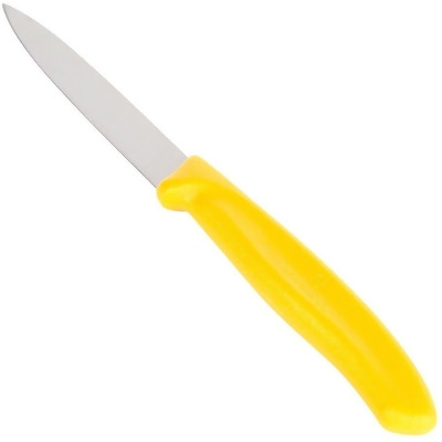 Swiss Army Brands VIC-6.7606.L118 2019 Victorinox Colored 3 in. Blade Straight & Spear Point Swiss Classic Paring Knife, Yellow - 0.62 in. Handle 