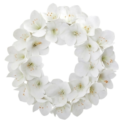 Nearly Natural 4257 24 in. Amaryllis Artificial Wreath 