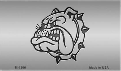 Smart Blonde M-1306 3.5 x 2 in. Bulldog Novelty Metal Magnet 