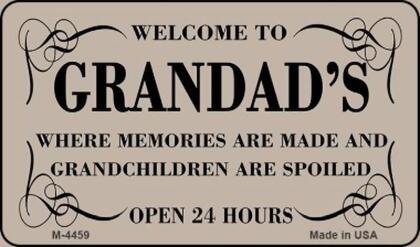 Smart Blonde M-4459 3.5 x 2 in. Welcome to Grandads Novelty Metal Magnet 