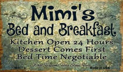 Smart Blonde M-8374 3.5 x 2 in. Mimis Bed & Breakfast Novelty Metal Magnet 