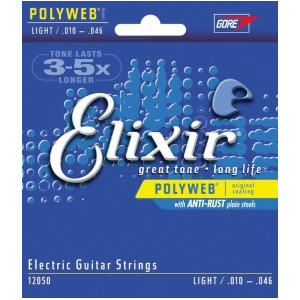 Elixir 12050-U Polyweb Anit-Rust Light Electric Guitar Strings Set - All