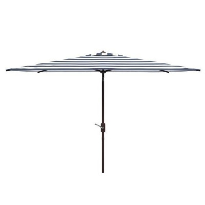 Safavieh PAT8304B 6.5 x 10 in. Iris Rectangle Umbrella, Navy & White 