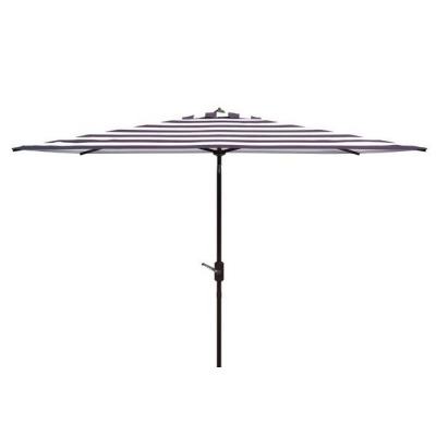 Safavieh PAT8304A 6.5 x 10 in. Iris Rectangle Umbrella, Black & White 