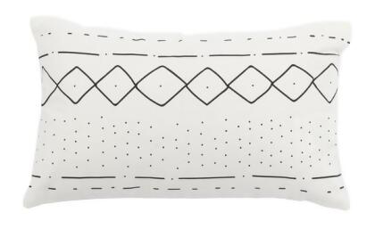 Safavieh PLS7138A-1220 Tari Pillow, Black & White 