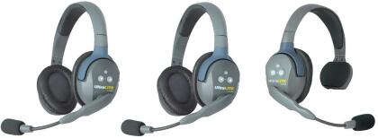 Eartec EAR-UL312 UltraLITE 3 Person Intercom System with 1 Single &2 Double Headsets & Li-Ion Batteries 