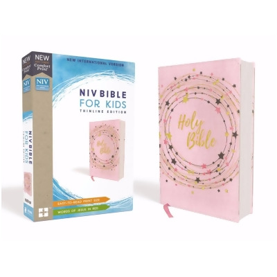ZonderKidz 144086 NIV Bible for Kids - Comfort Print, Pink & Gold Flexcover 