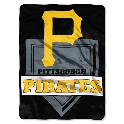 Pittsburgh Pirates Blanket 60x80 Raschel Home Plate Design Special Order 
