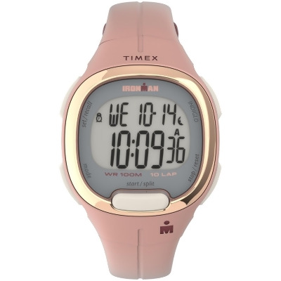 Timex TW5M350009J 33 mm Womens Ironman Transit Pink & Rose Gold-Tone Watch 