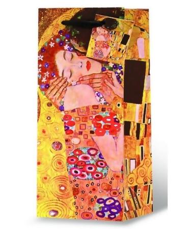 Wrap-Art 17961 Klimt The Kiss Wine Bottle Gift Bag 