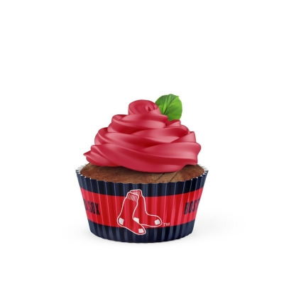 The Sports Vault 7183127504 Boston Red Sox Baking Cups - Large - Pack of 50 