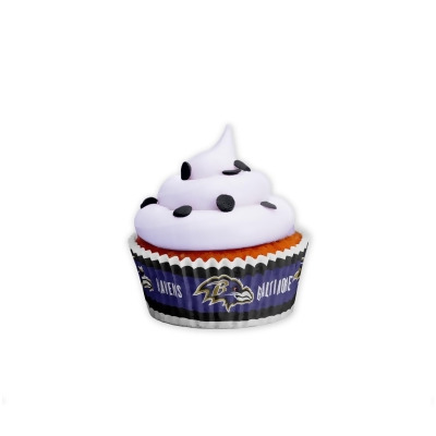 The Sports Vault 7183127203 Baltimore Ravens Baking Cups - Large - Pack of 50 