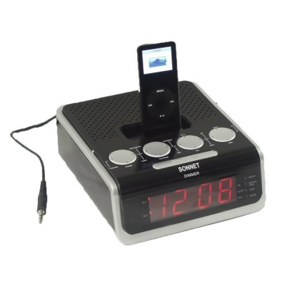 Sonnet Industries R-1530 0.9 in. 30 Pin iPhone & iPod Docking Station Clock Radio With LED Display 