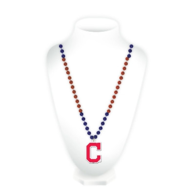 Rico Industries 6734553299 Cleveland Indians Beads with Medallion Mardi Gras Style C Logo 