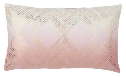 Safavieh PLS7144B-1220 Sarla Pillow, Blush, Gold & Poly Fill 