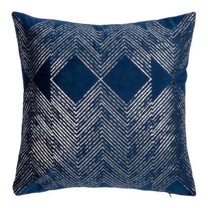 Safavieh PLS7144C-1818 Sarla Pillow, Navy, Grey & Poly Fill 