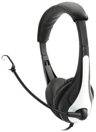 Avid Products 1EDU-AE36WH-ITE 6 ft. AE36 Headphone with Boom Microphone - Vinyl Ear Pads, Black & White 