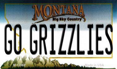 Smart Blonde M-12862 3.5 x 2 in. Go Grizzlies Novelty Metal Magnet 