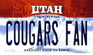 Smart Blonde M-13068 3.5 x 2 in. Cougars Fan Novelty Metal Magnet 